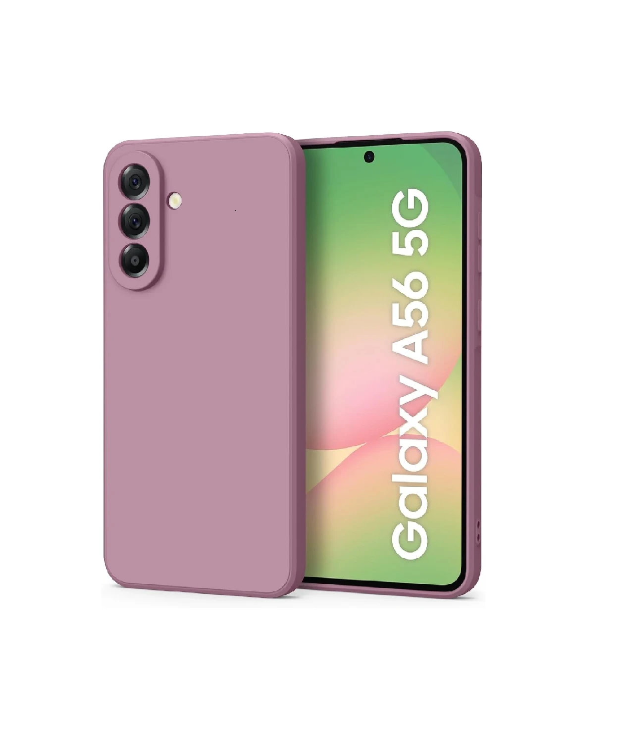 كفر سيليكون ناعم لهاتف Samsung Galaxy A56 5G – اللون : روز