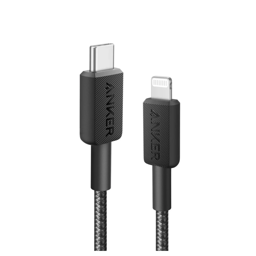 كابل انكر 322 من USB-C إلى لايتننغ بطول 91 سم معتمد MFi - أسود