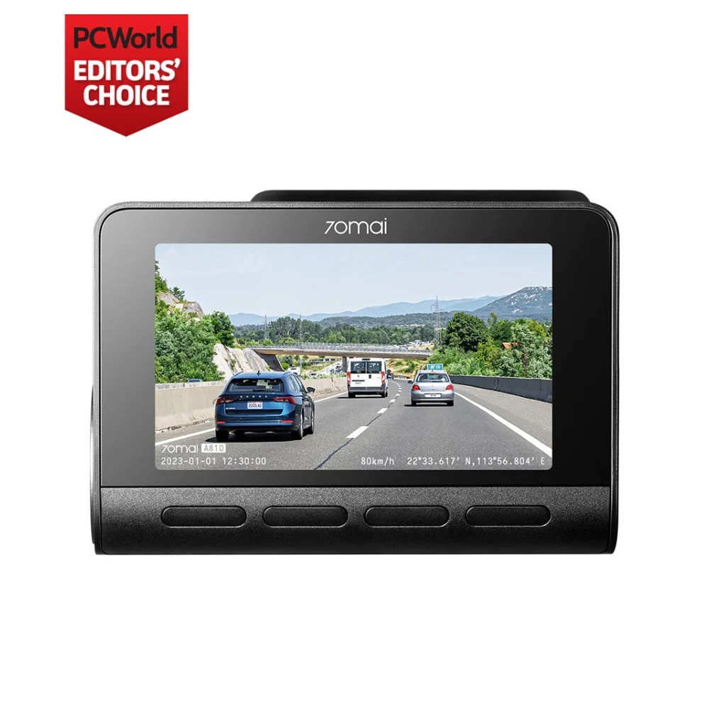 كاميرا سيارة 70mai A810 بدقة 4K — أمامية وخلفية مع حساس Sony STARVIS 2 IMX678 وHDR مزدوج