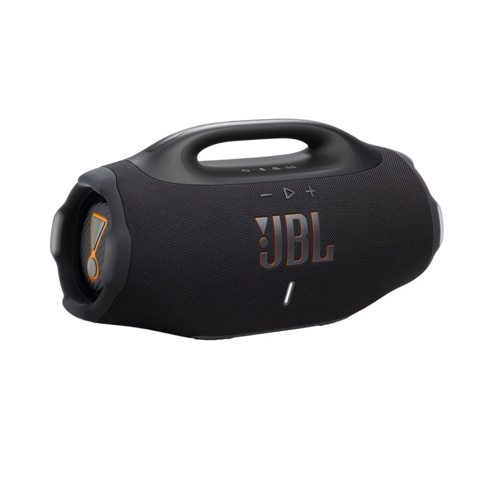سماعة JBL Boombox 4 بلوتوث محمولة — صوت JBL Pro مع AI Sound Boost، 34 ساعة تشغيل، مقاومة للماء، أسود