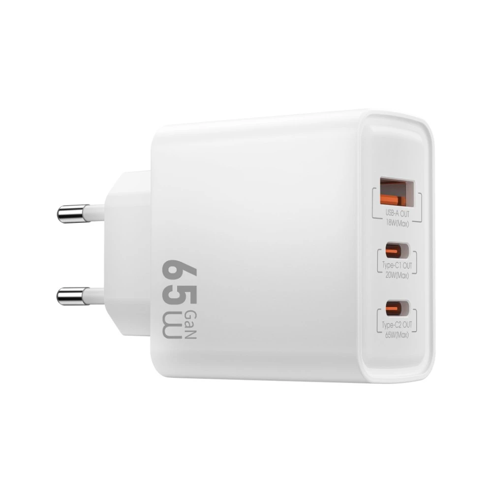 شاحن WiWU Wi-G005 Essen بقوة 65 واط GaN للابتوب — قوابس بريطاني وأوروبي