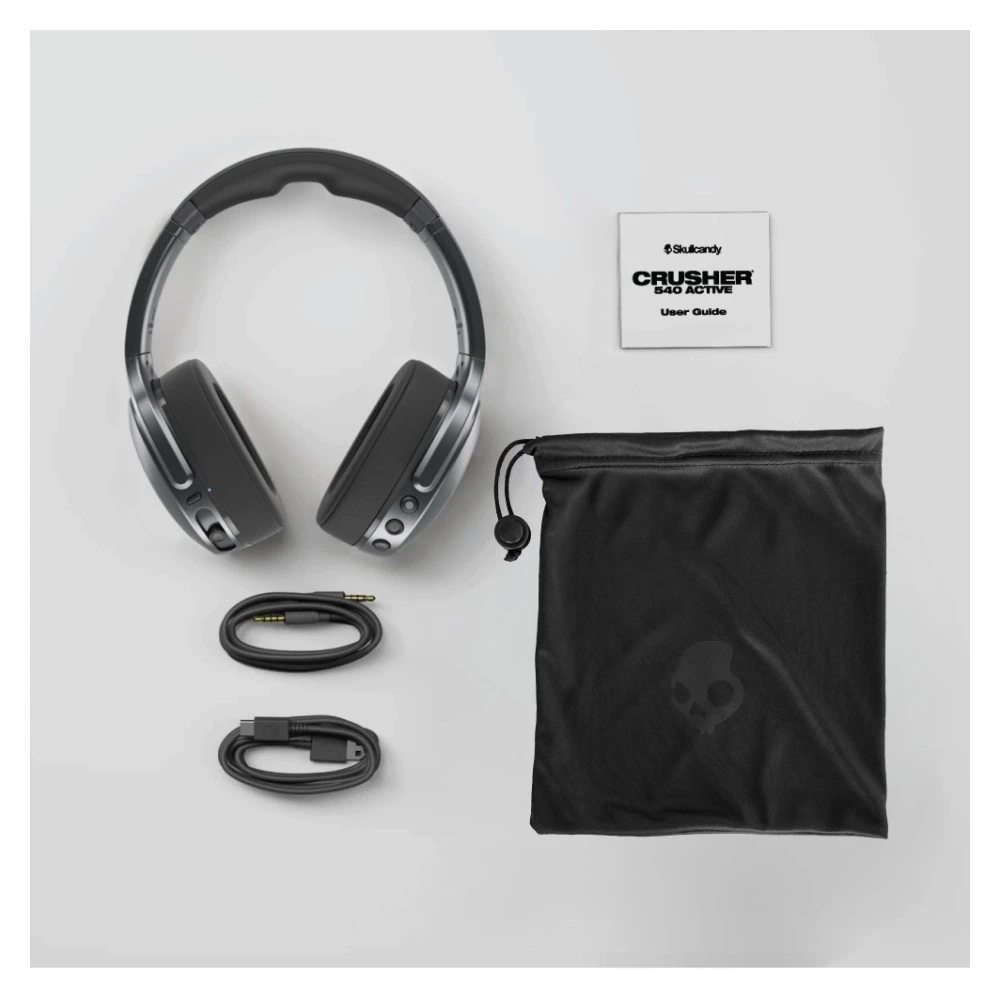 سماعة Skullcandy Crusher 540 Active لاسلكية — باص إحساسي، بطارية 40 ساعة، أسود