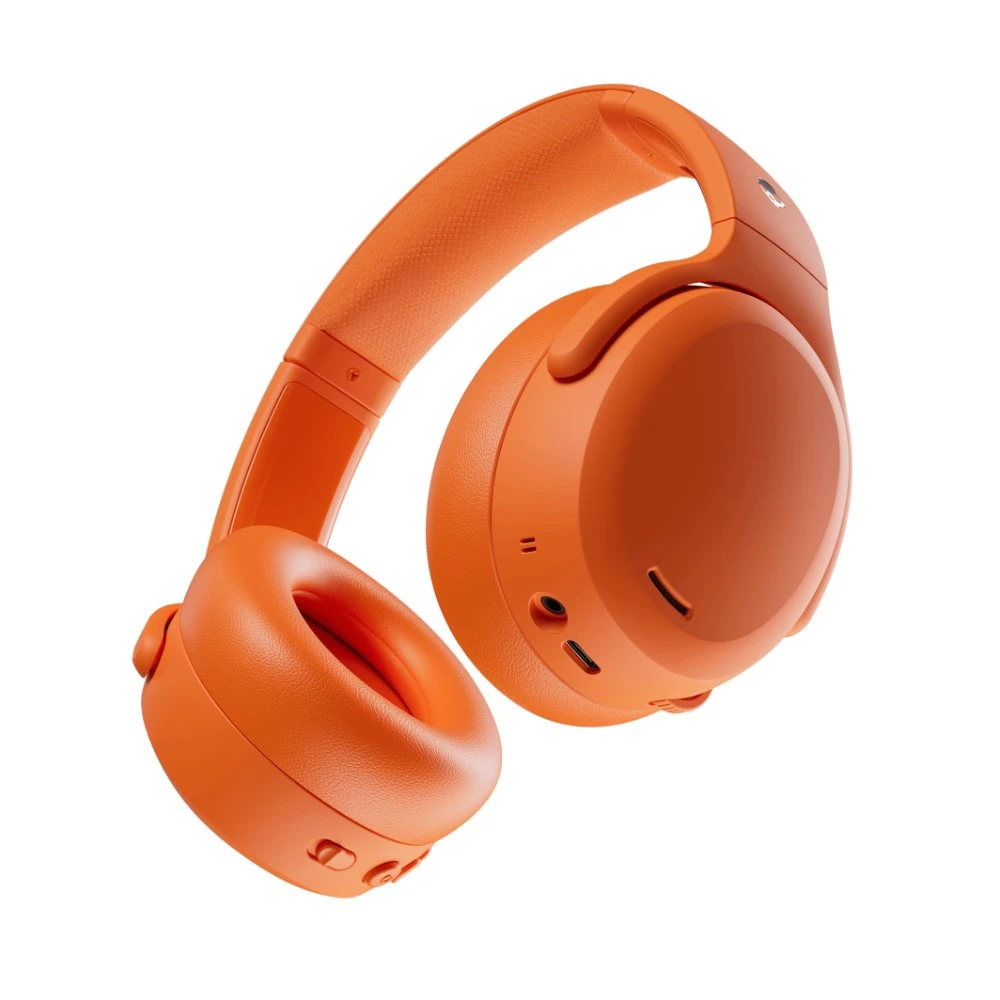 سماعة Skullcandy Crusher ANC 2 لاسلكية — عزل ضوضاء متكيّف، باص إحساسي، 50 ساعة، برتقالي