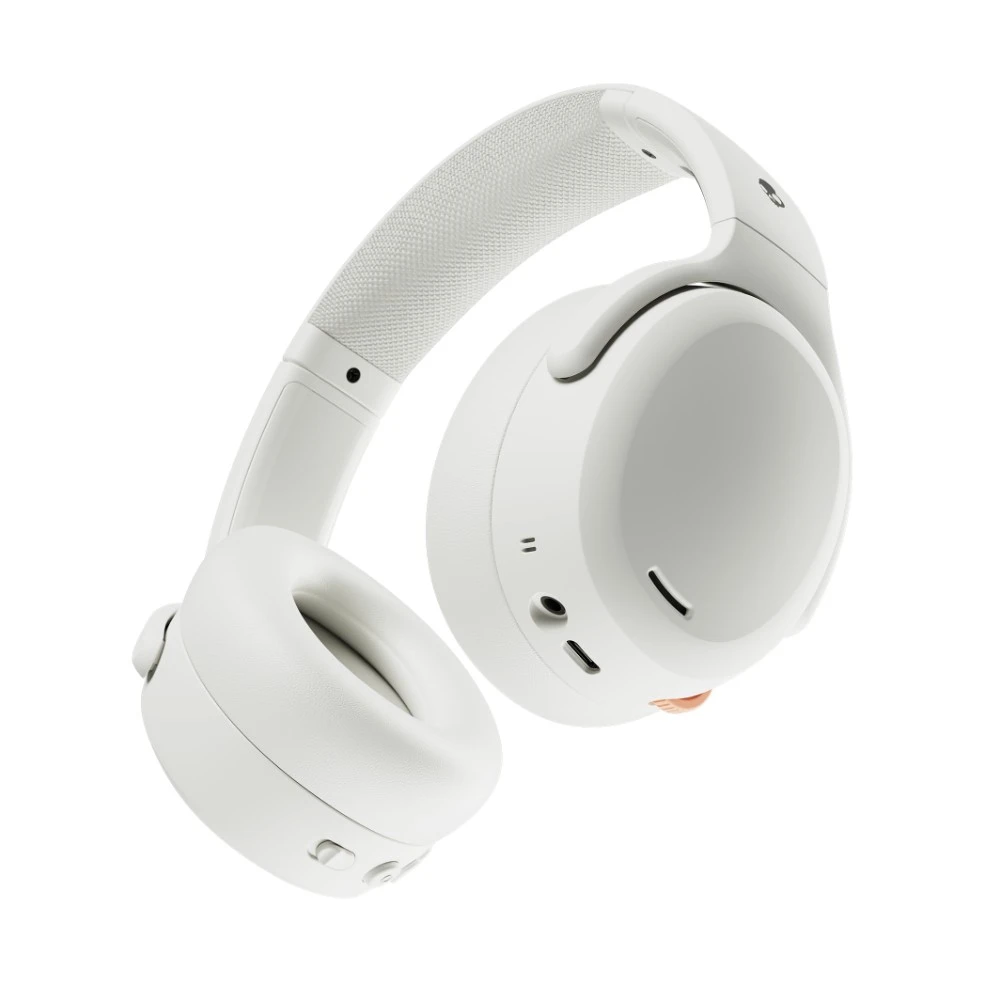 سماعة Skullcandy Crusher ANC 2 لاسلكية — عزل ضوضاء متكيّف، باص إحساسي، 50 ساعة، أبيض