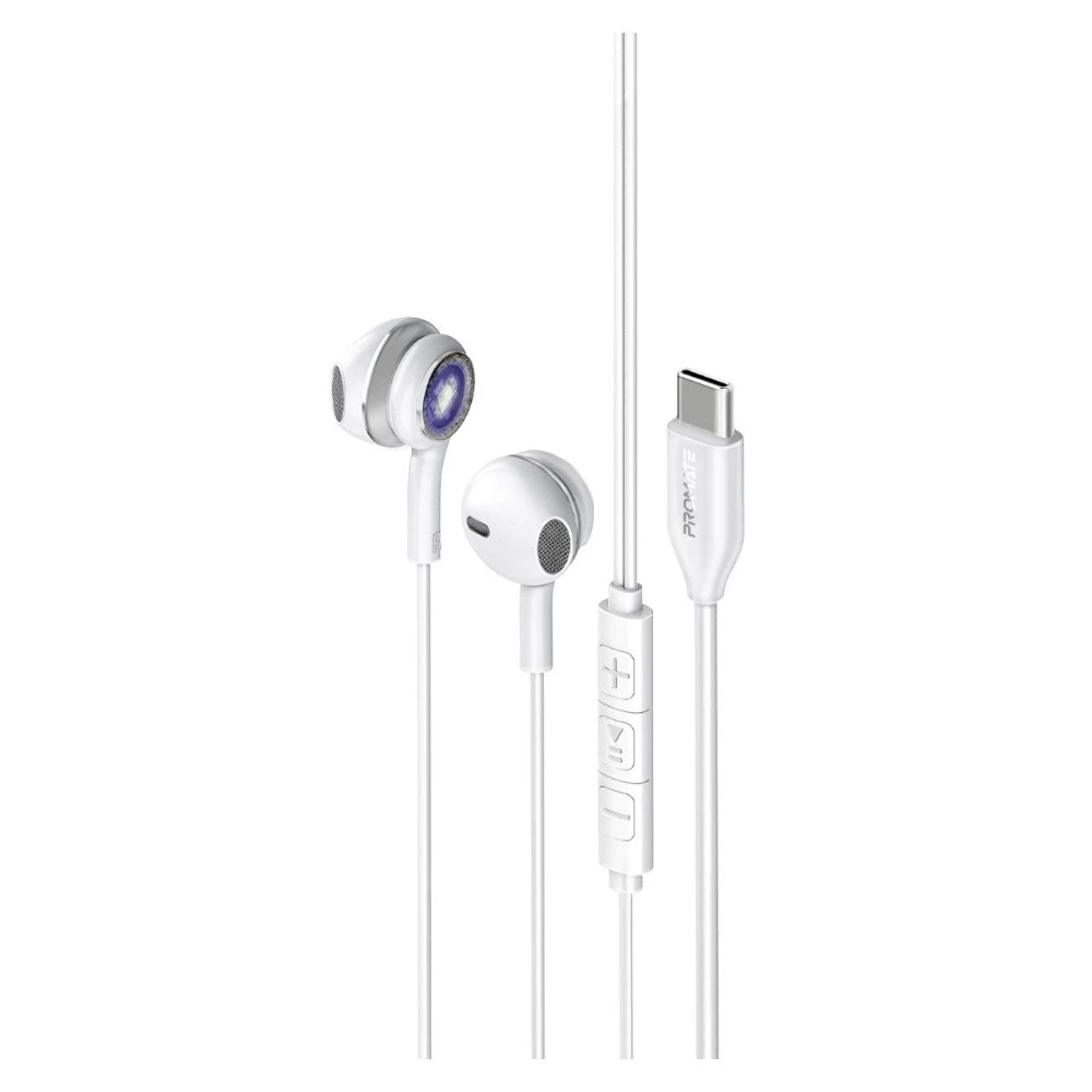 سماعة Promate LumiBuds-C — Silver
