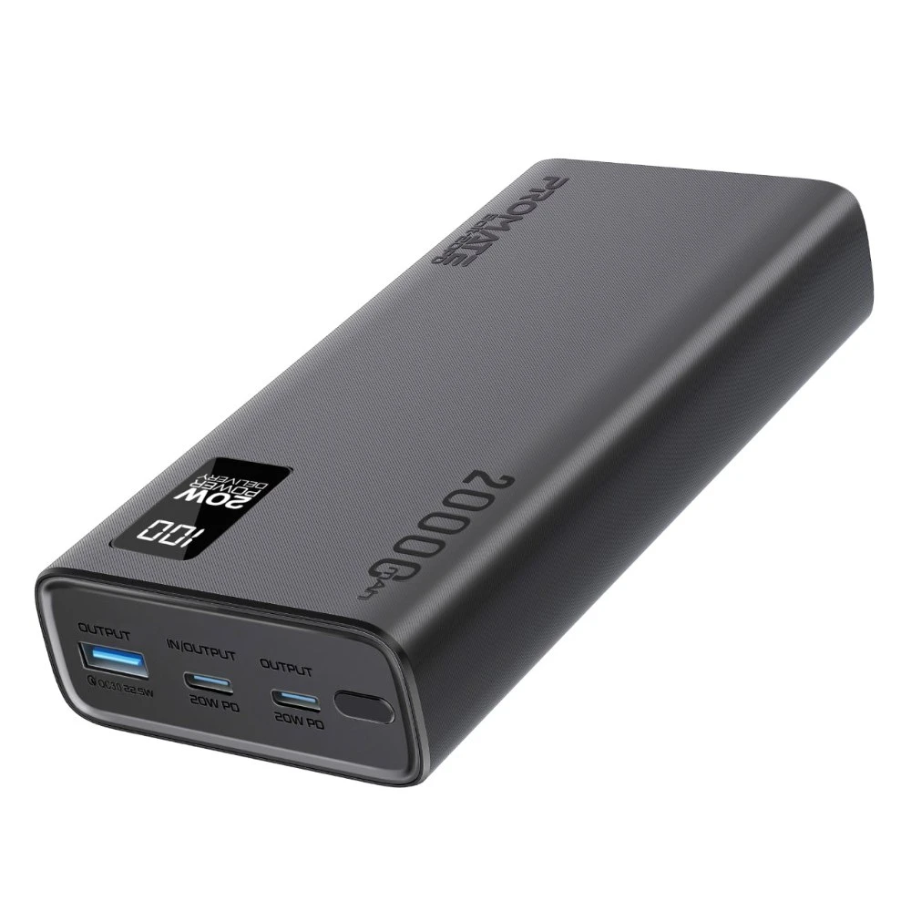 باور بانك Promate Bolt-20PD+ — Black