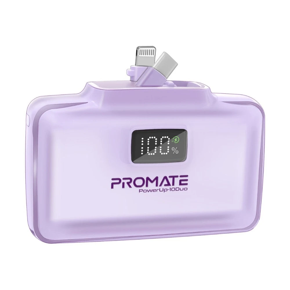 باور بانك Promate PowerUp-10Duo — Purple