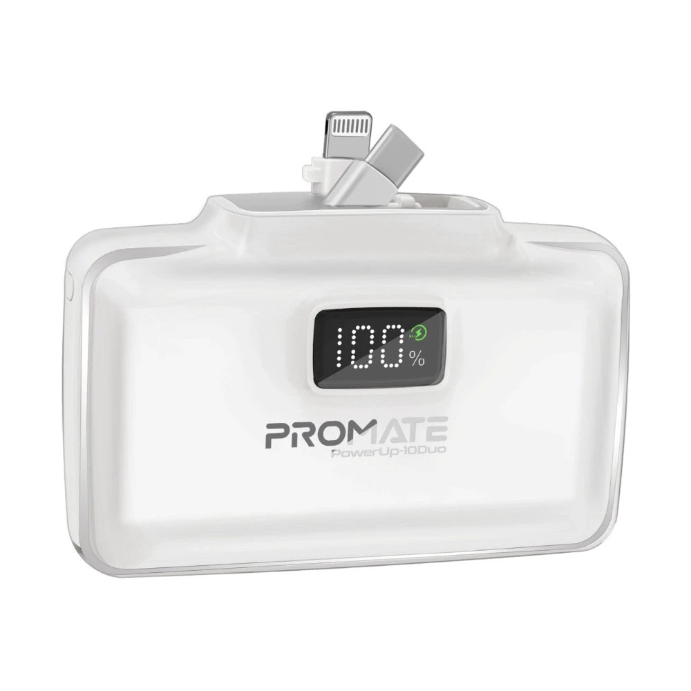 باور بانك Promate PowerUp-10Duo — White