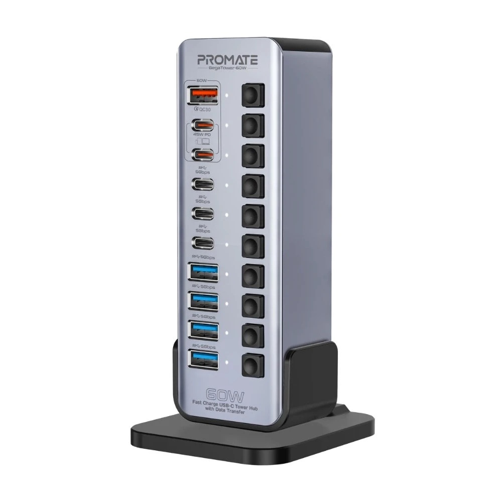 شاحن Promate GegaTower-60W — UK