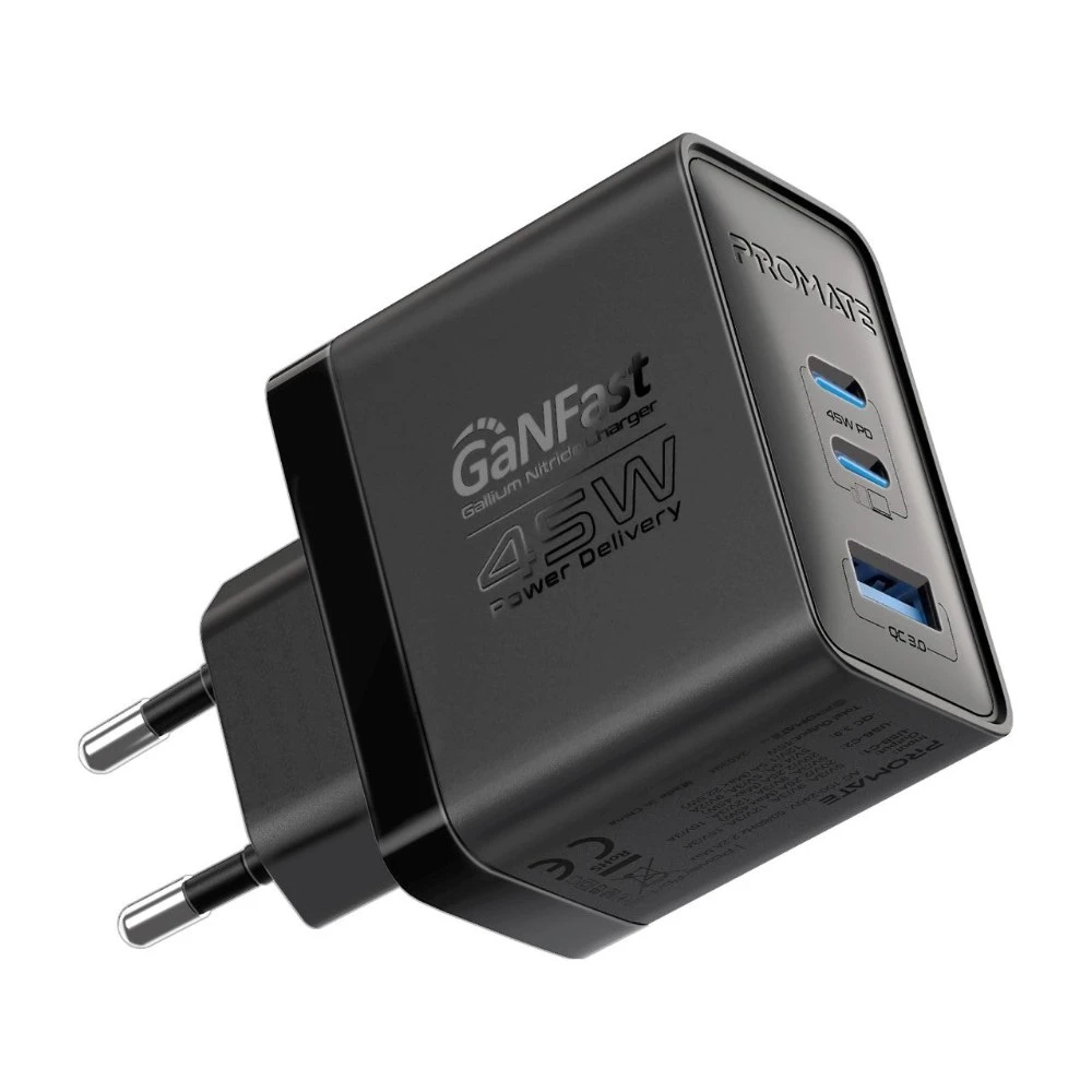 شاحن Promate PowerPort-45 — Black