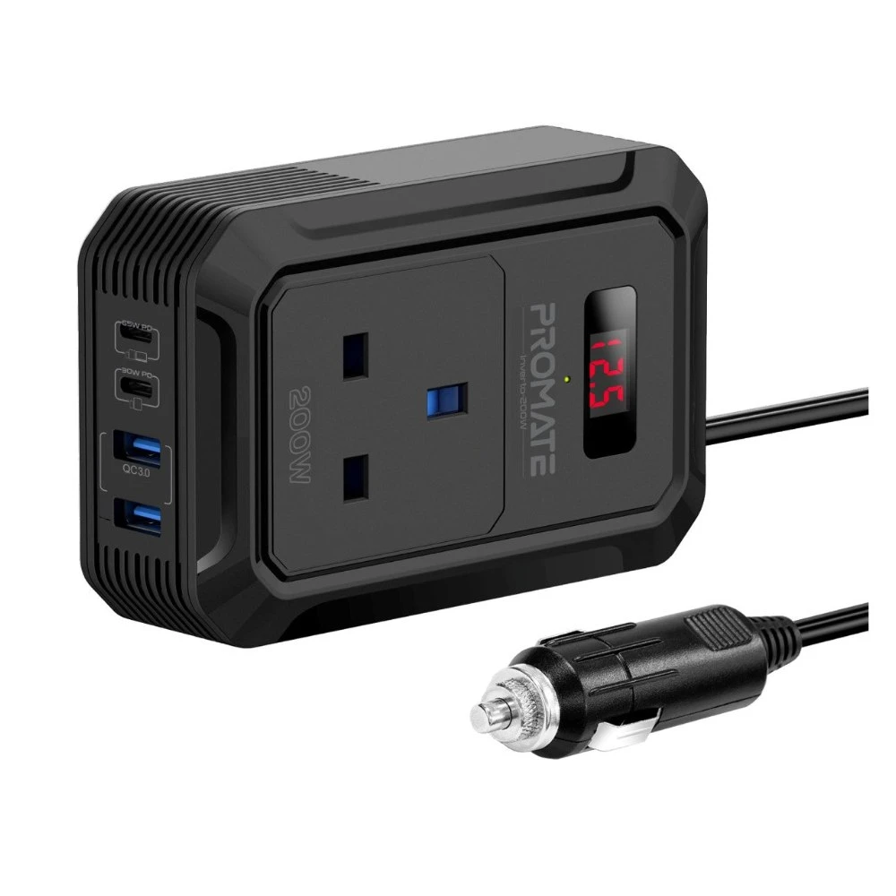 شاحن سيارة Promate Inverto-200W