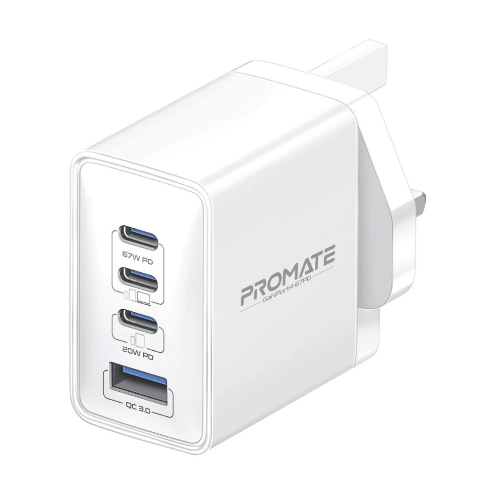 شاحن Promate GANPORT4-67PD — WHITE